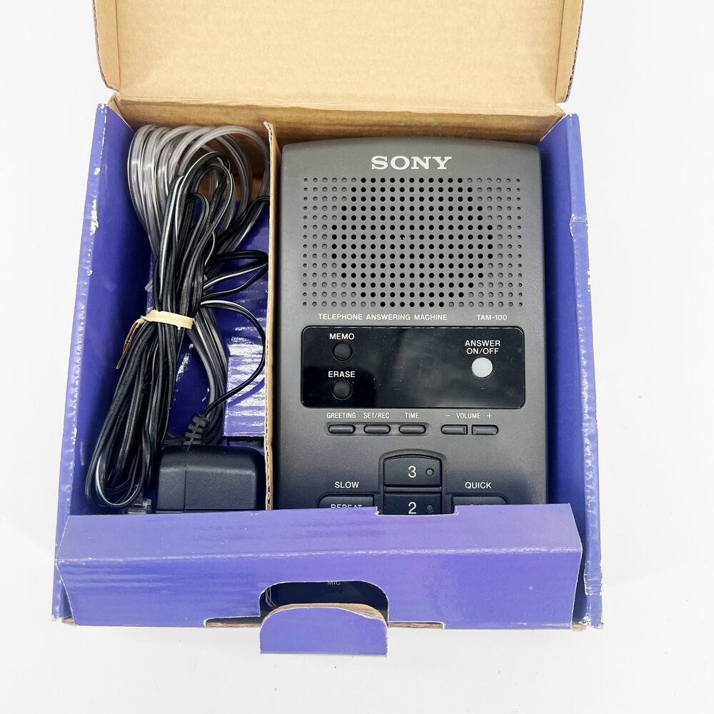 Sony TAM-100 Digital Answering Machine 3 Mailboxes New Open Box